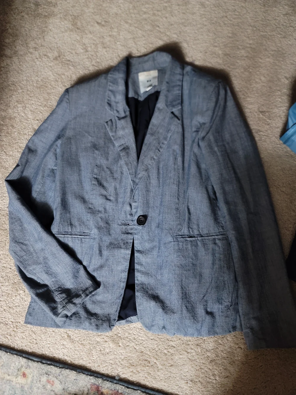 Light Gray Men's Single-Button Blazer